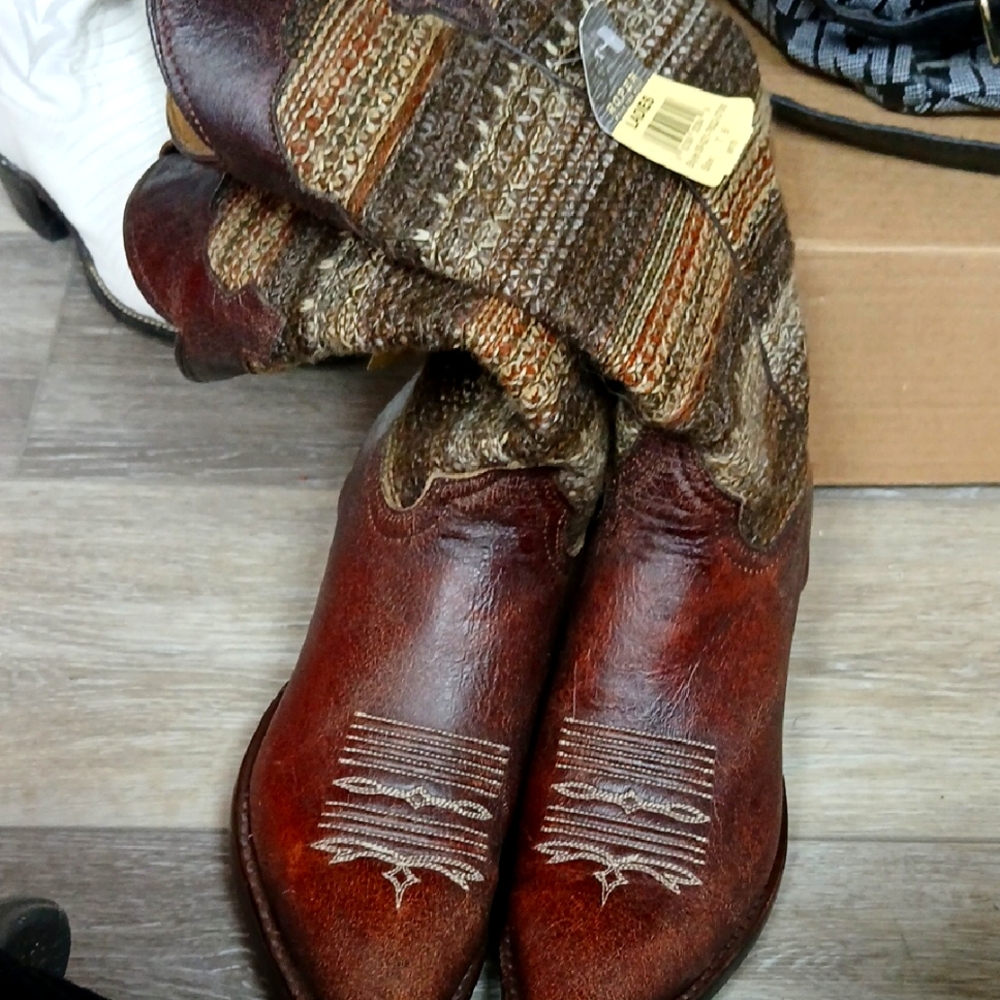 Brown and Tan Western Boots